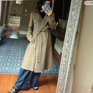 Theory army Brown long winter trench coat